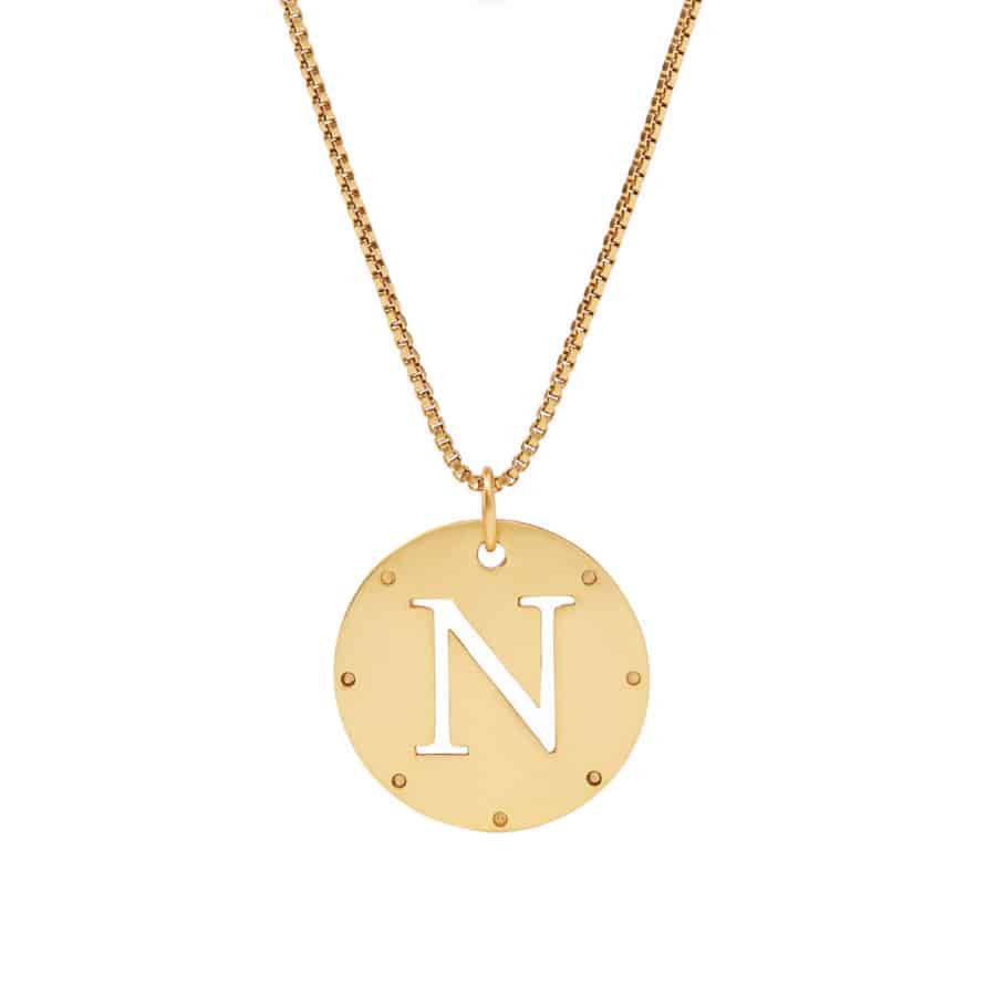 Monogram N Pendant Necklace