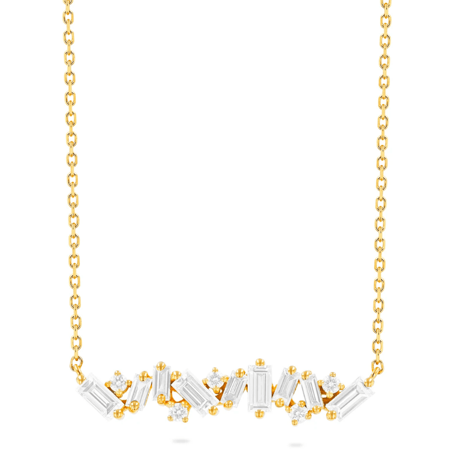 Fireworks Baguette and Bar Necklace