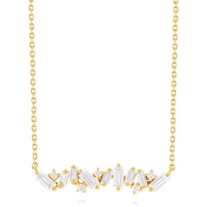 Fireworks Baguette and Bar Necklace