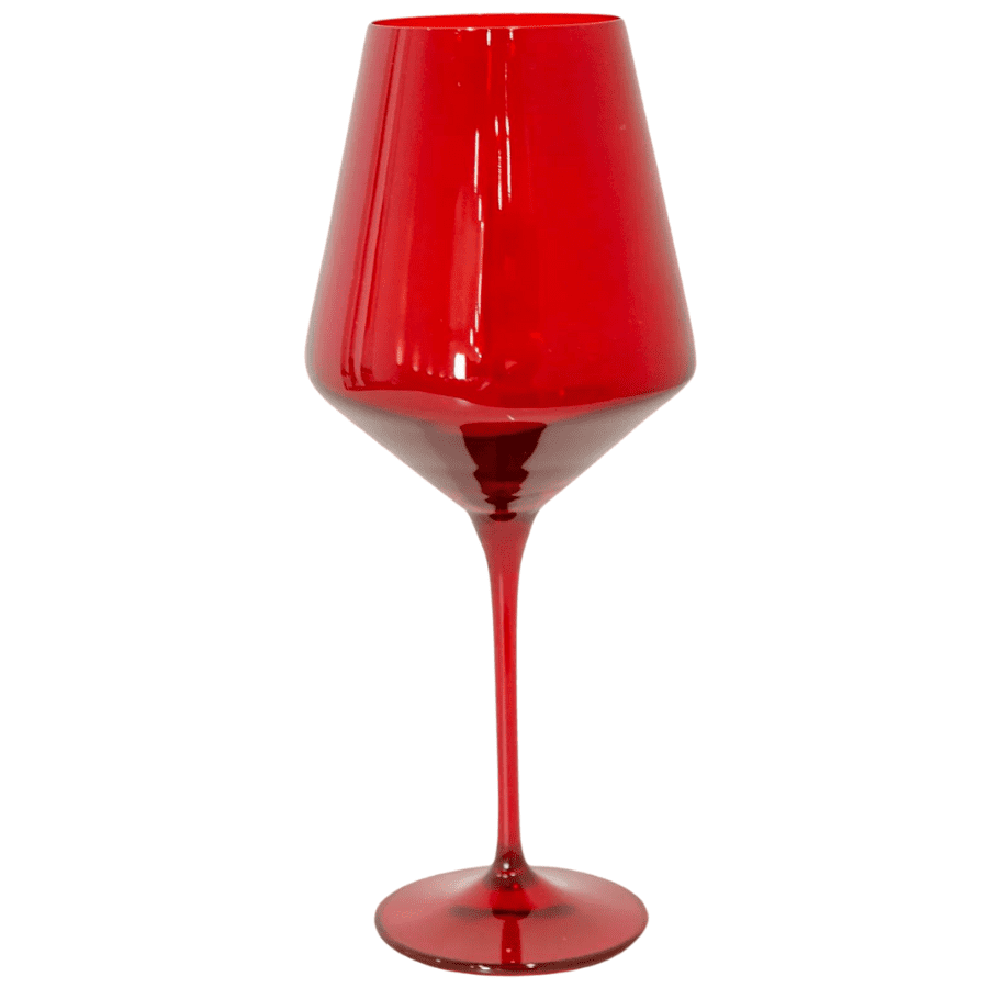 red stemware