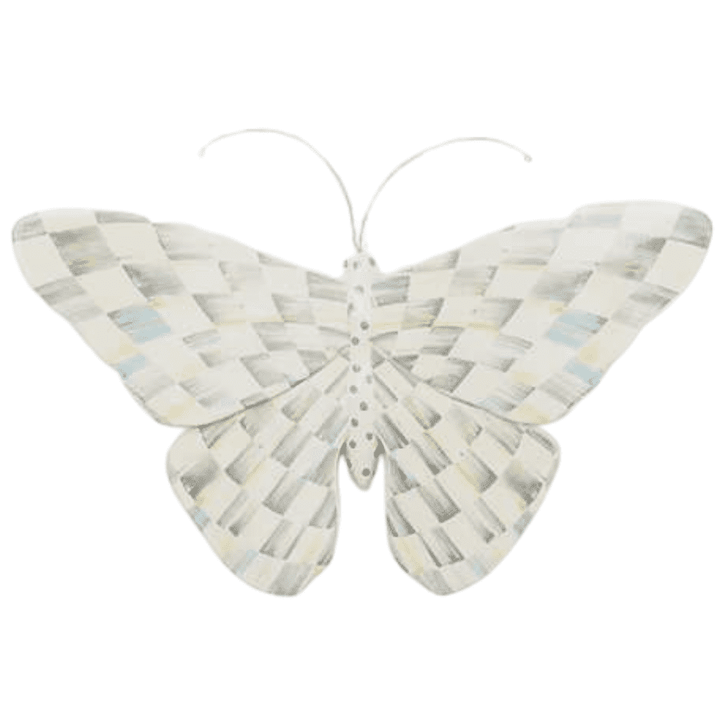 Sterling Check Enamel Butterfly