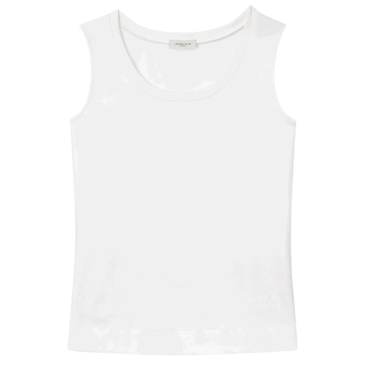 Swiss Cotton Rib Scoop Neck Tank