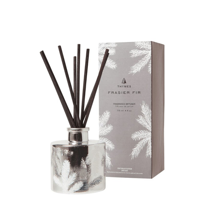 A flameless home fragrance option that captures the fresh scent of Frasier Fir, enhancing any space with its style and by releasing forest freshness throughout. 4.0 FL OZ / 118 ML.