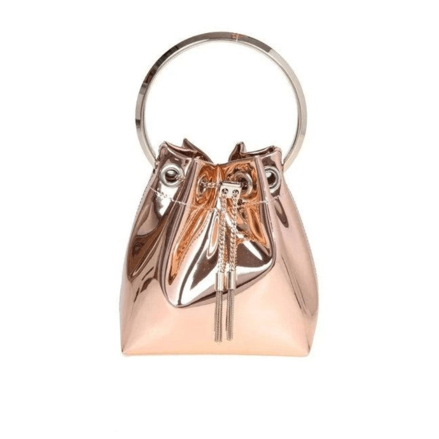 Bon Bon Metallic Top Handle Bucket Bag