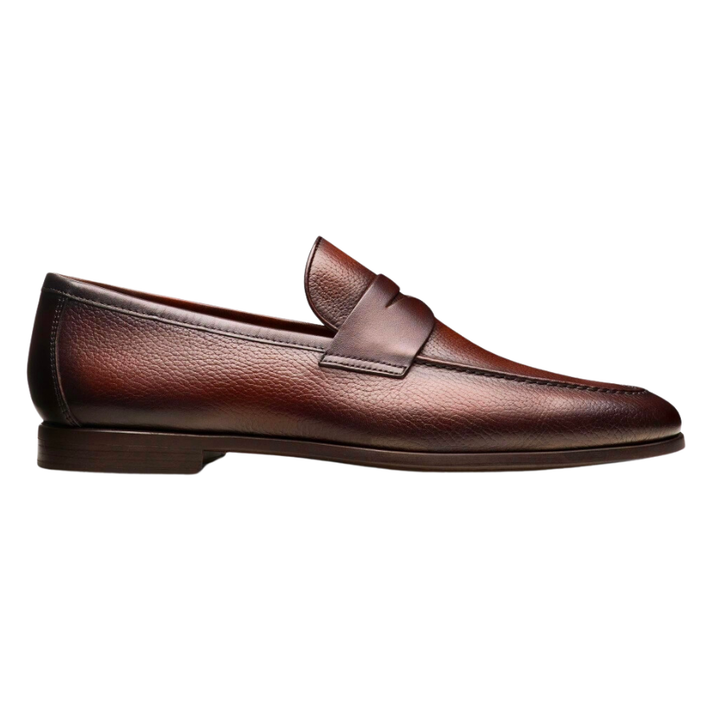 Classic penny loafer design made from our supple calfskin leather and our Línea Flex construction. Línea Flex blends classic Bologna construction with additional features for increased flexibility. With movement similar to a deconstructed shoe, Línea Flex provides a comfortable option for any dress or casual occasion. Hand painted