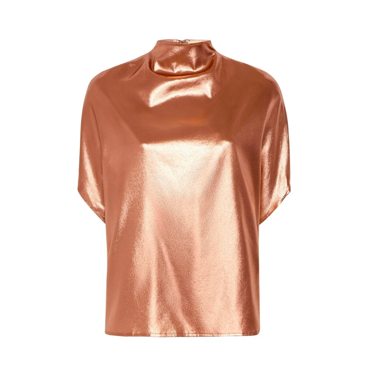 Metallic Silk Cape Tee