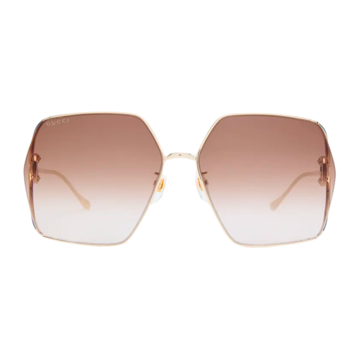 Oversized Metal Square Sunglasses