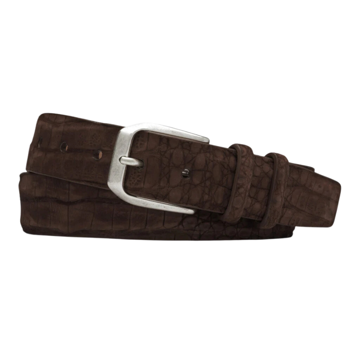 Sueded Crocodile Belt