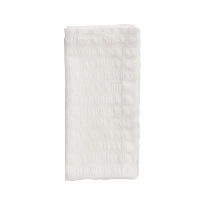 Seersucker Napkin in White