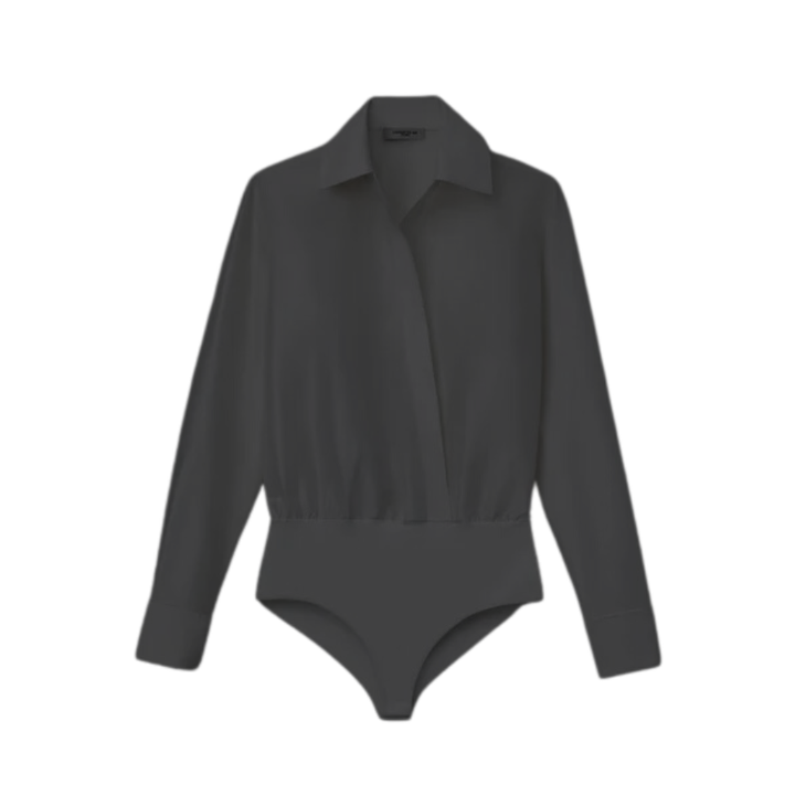 Collared Wrap Front Bodysuit