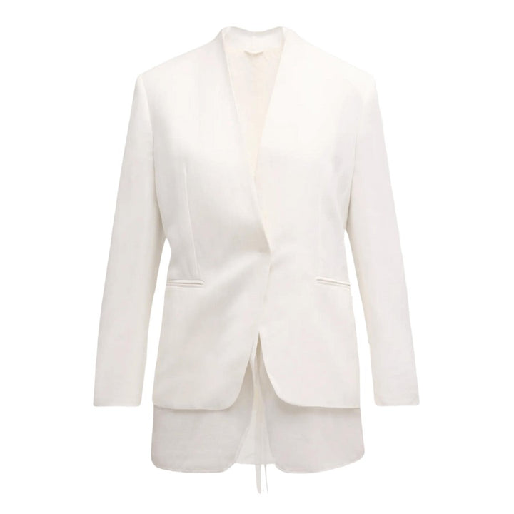 Viscose Linen Jacket with Organza Underlay