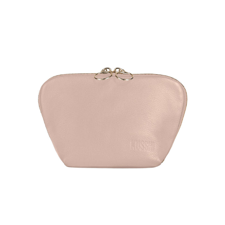 Everyday Cosmetic Bag Leather Blush/Grey