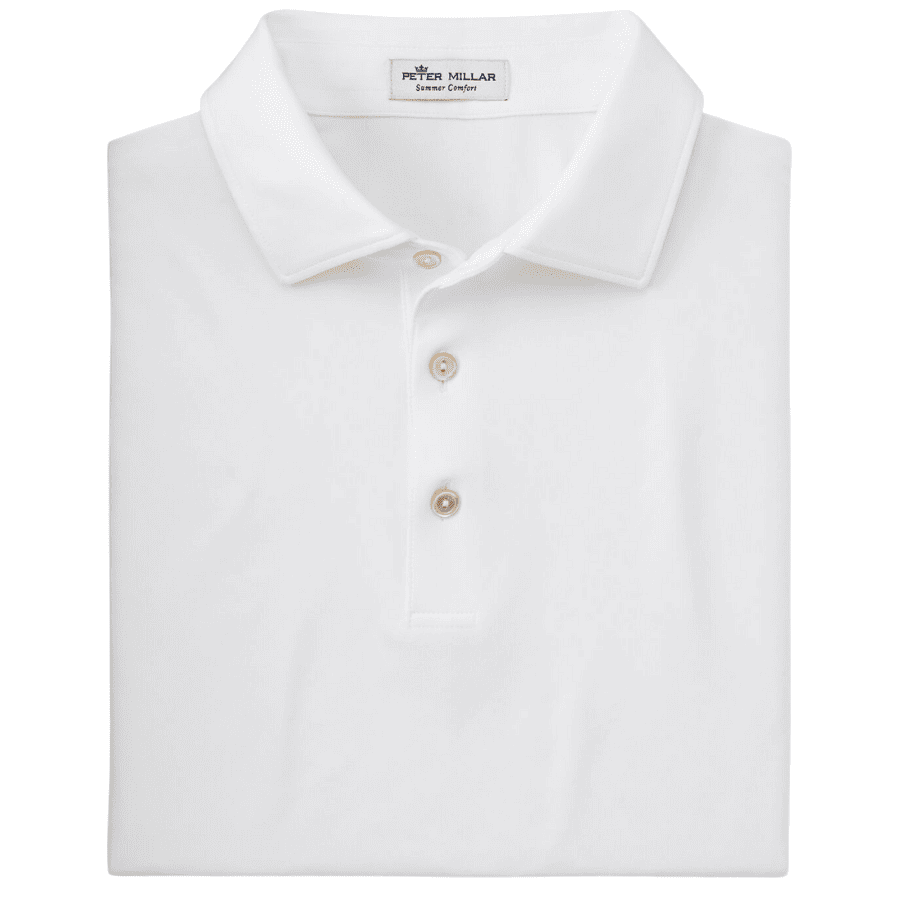 solid performance polo White