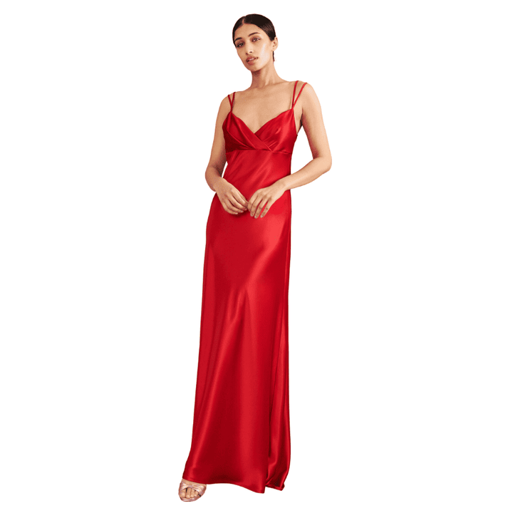 Crepe Satin Gown