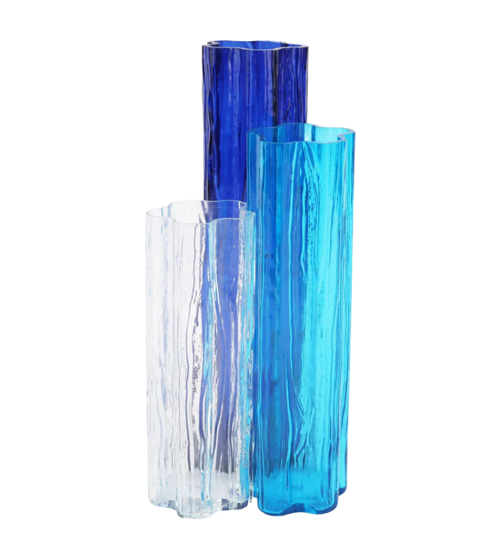 Flora Glass Blue Vase