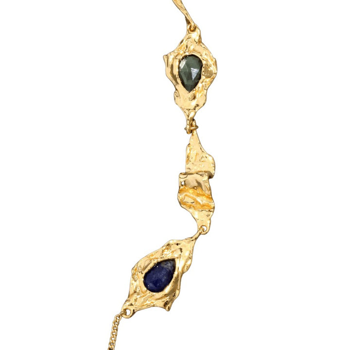 Brut Gold Long Station Necklace