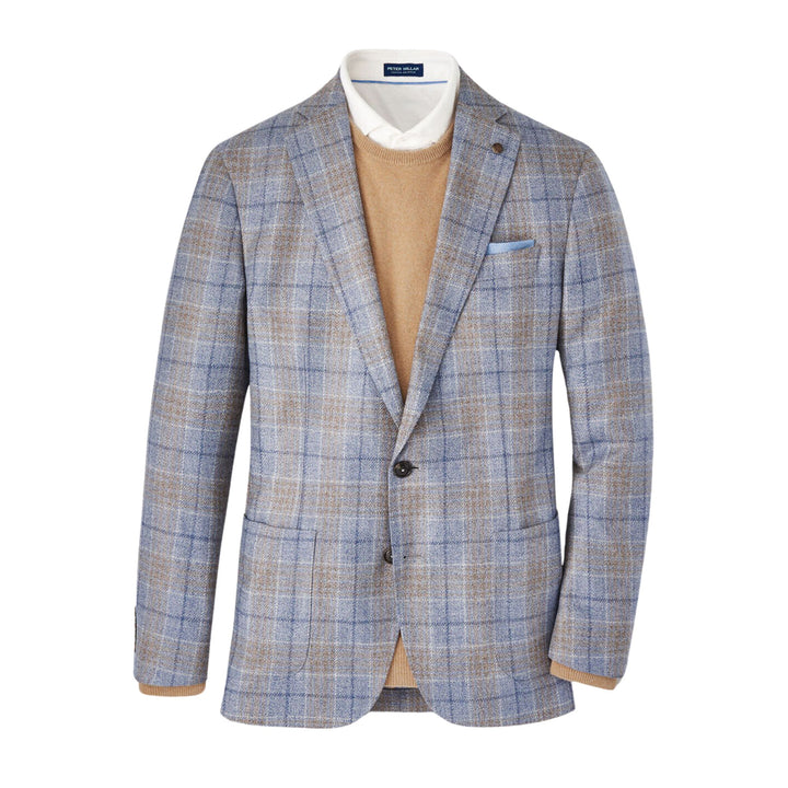 Callan Plaid Soft Jacket - Blue Pearl - 44R