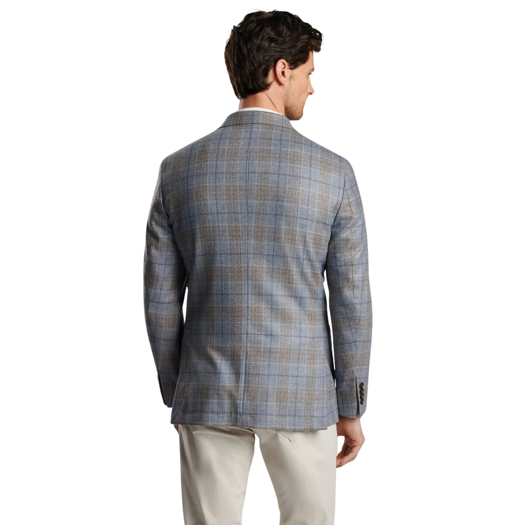 Callan Plaid Soft Jacket - Blue Pearl - 44R