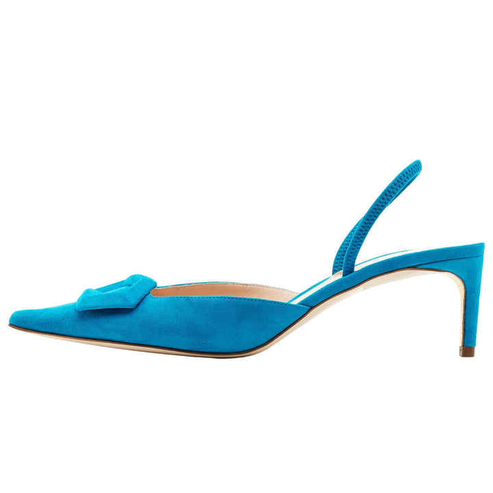 Aminta Blue Suede Sling Back