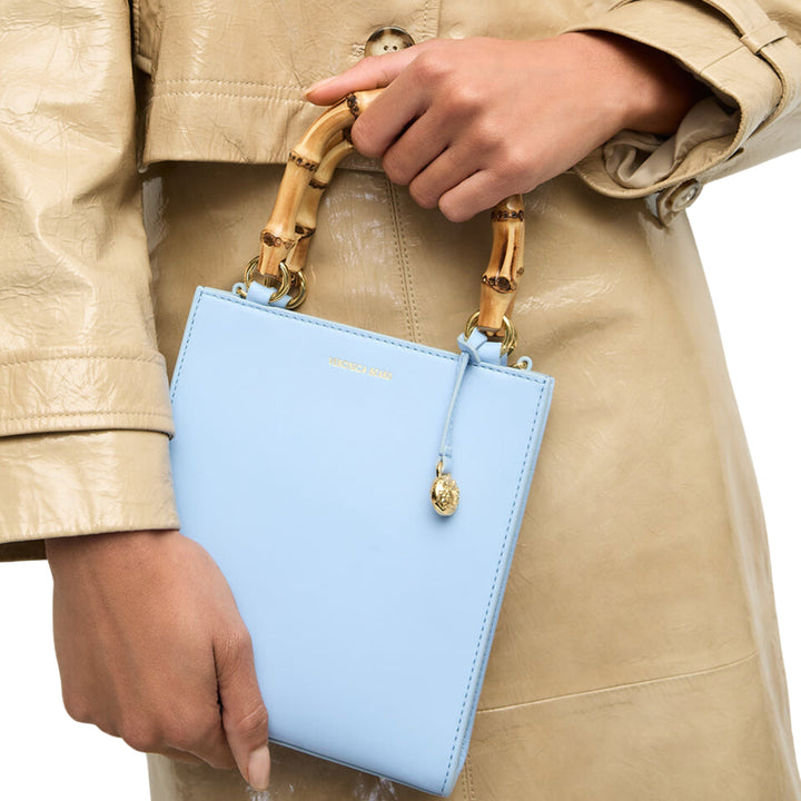 Veronica Beard SMALL BAMBOO SHOPPER in Light Blue