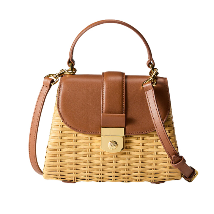 Veronica Beard SMALL WICKER AVENUE BAG in Hazelwood