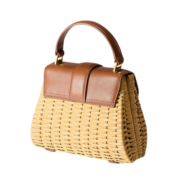 Veronica Beard SMALL WICKER AVENUE BAG in Hazelwood