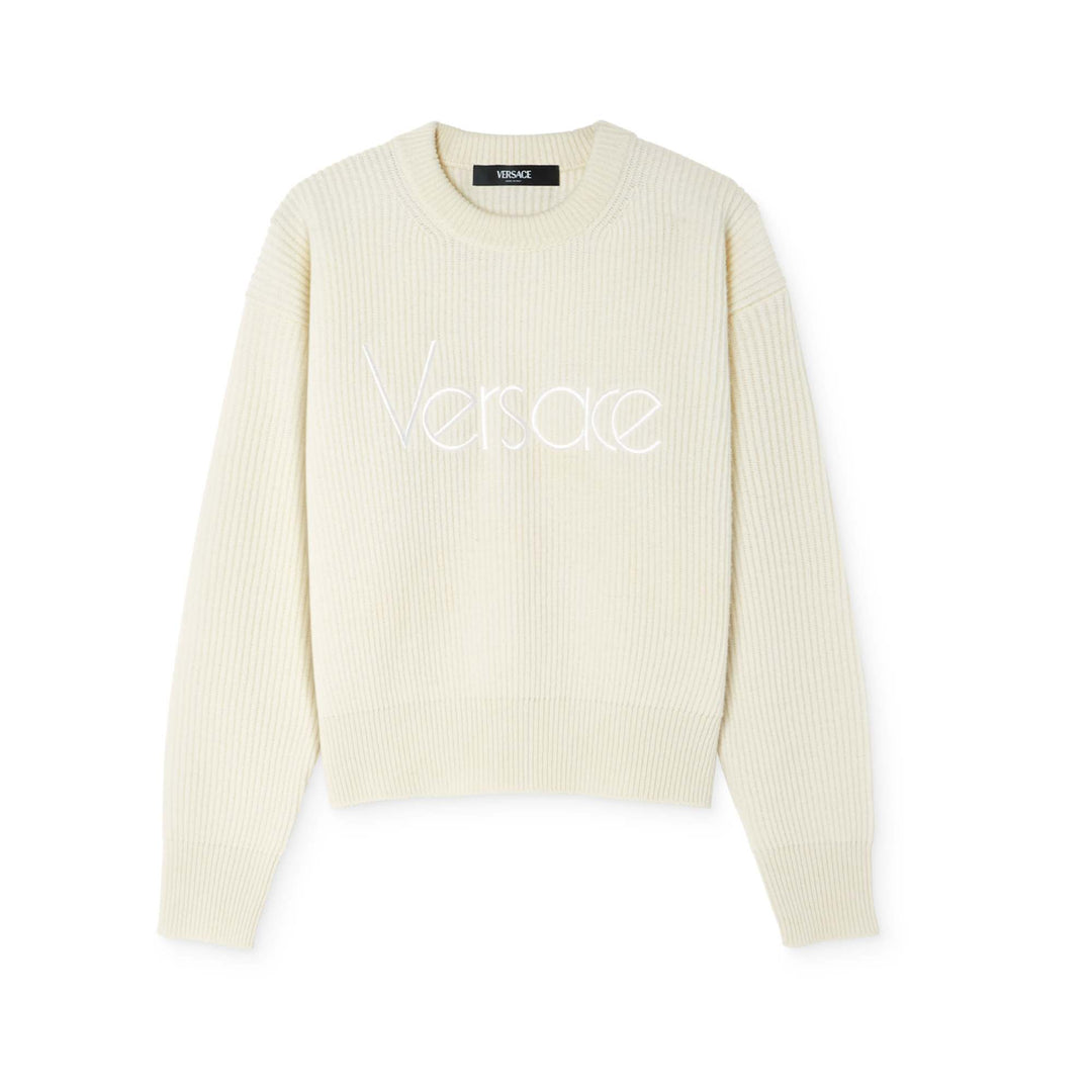 Knit Sweater Versace 90's Embroidery