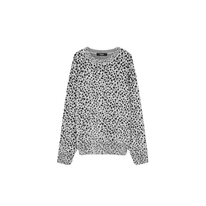 Dalmation Jacquard Knit Sweater - White/Black 2W020 - 4