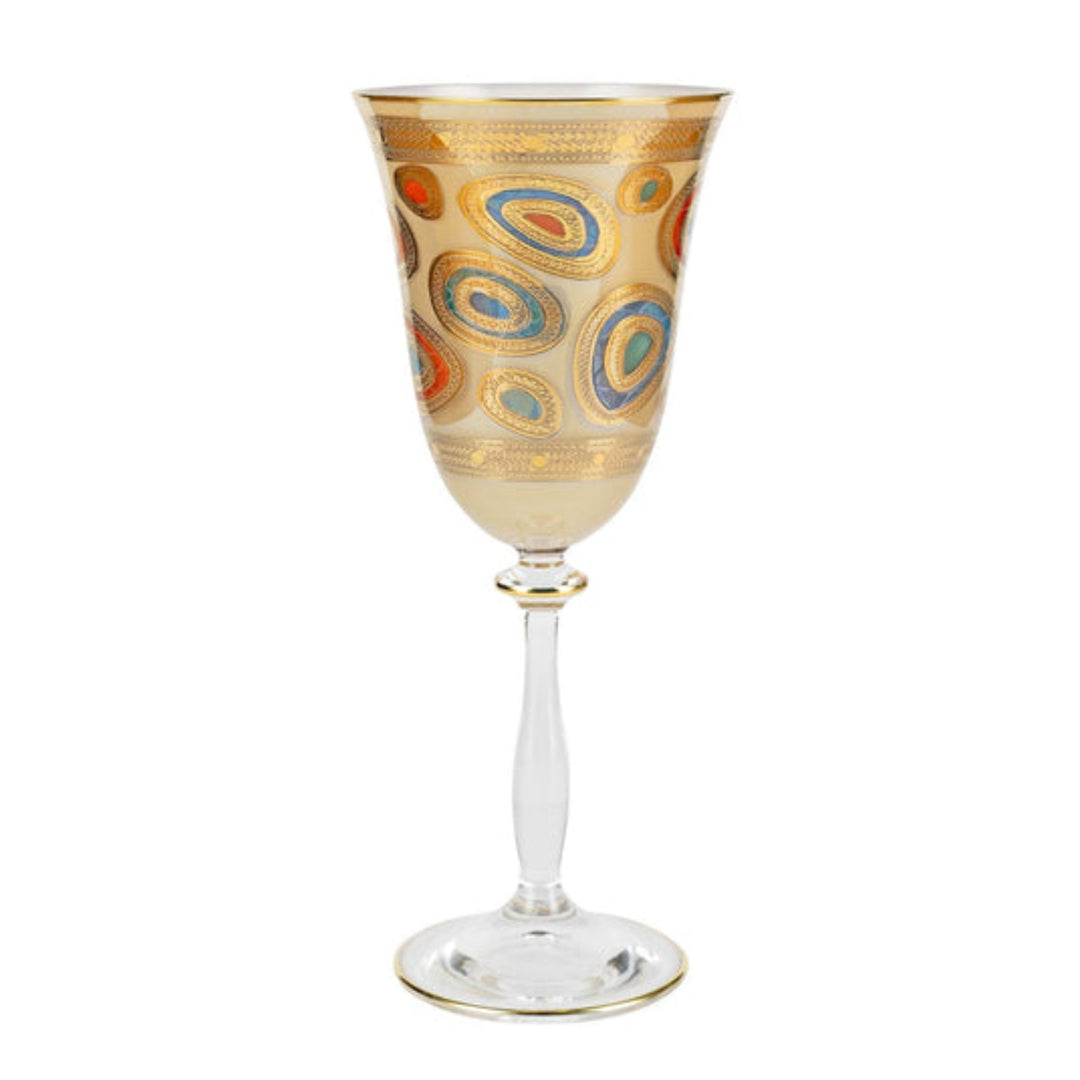 Vietri Inc. REGALIA Wine Glass Cream