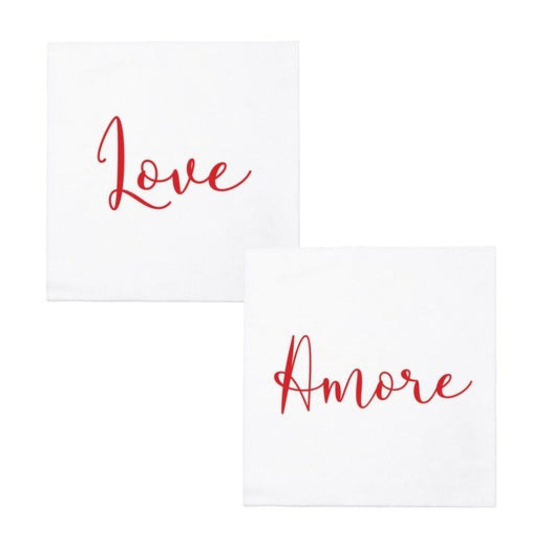 Vietri Papersoft Napkins Love/Amore Cocktail Napkins