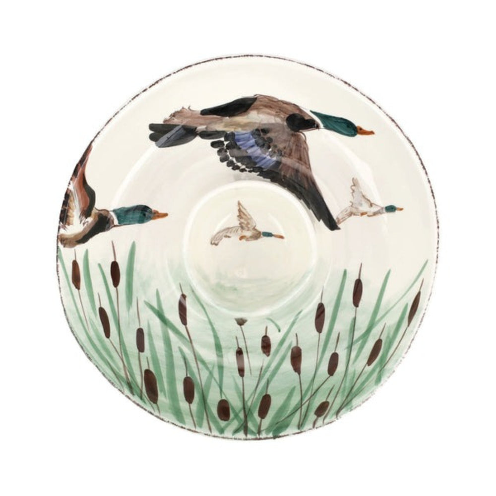 Vietri Wildlife Mallard Chip & Dip