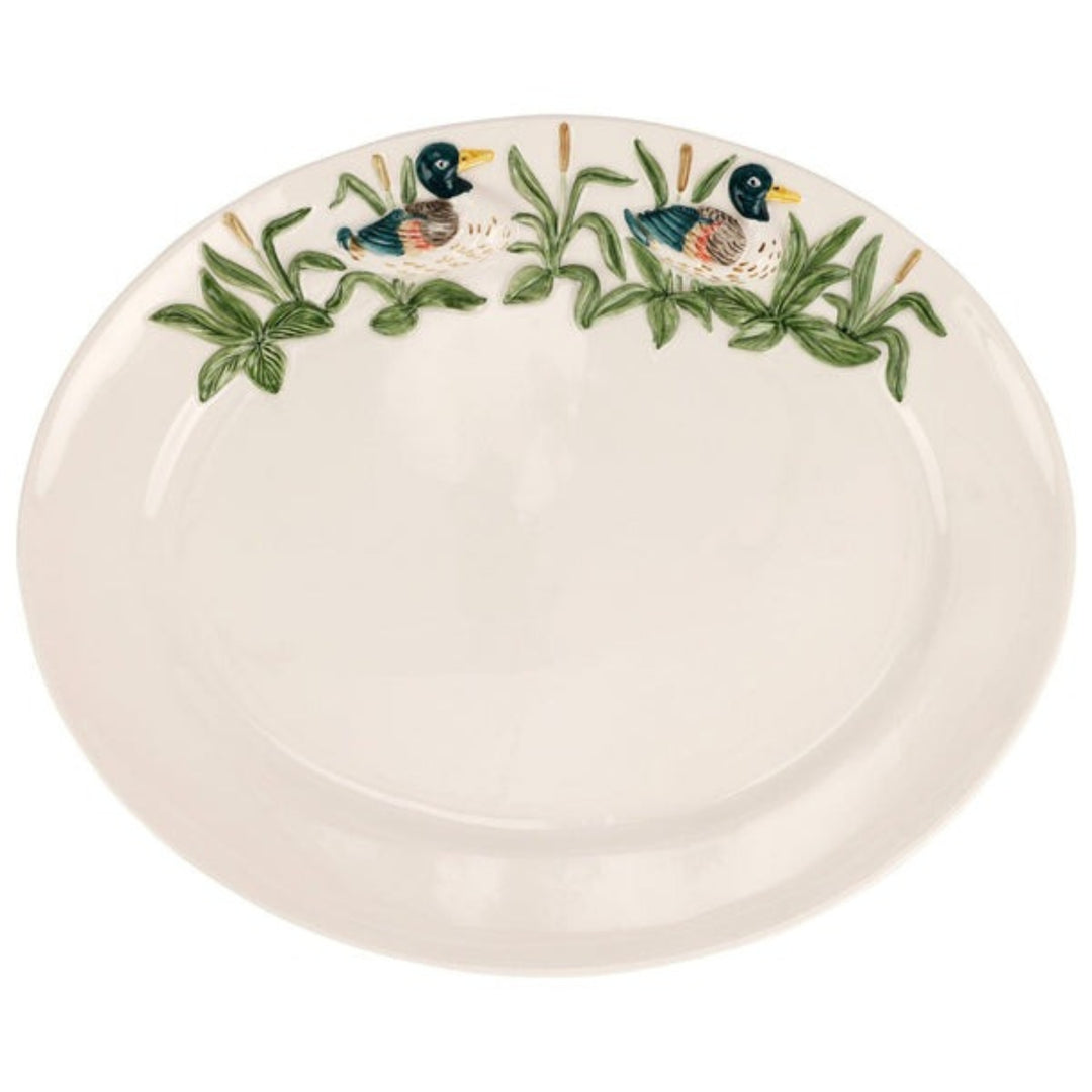 Vietri Wildlife Mallard Large Oval Platter