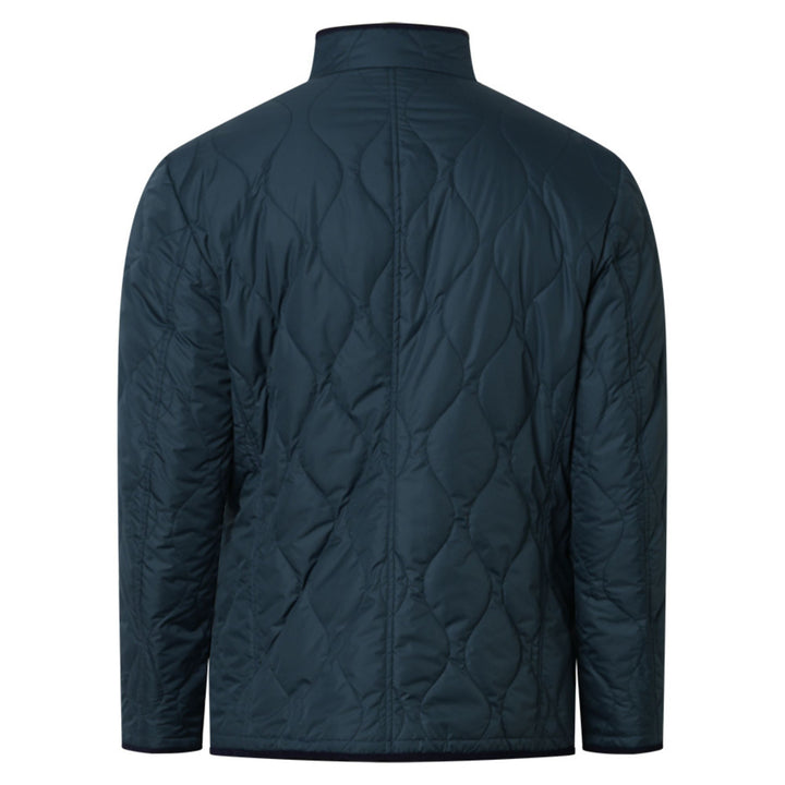 Quilted Car Coat in Denim