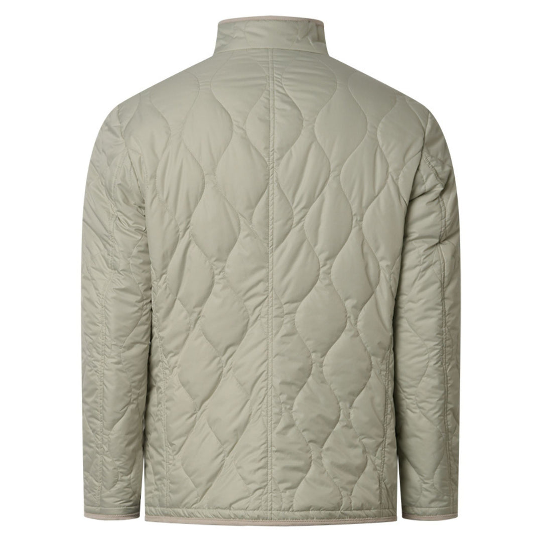 Quilted Men's Coat in Ice