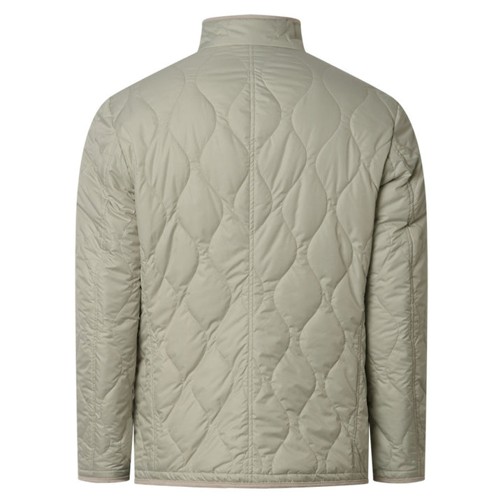 Quilted Men's Coat in Ice