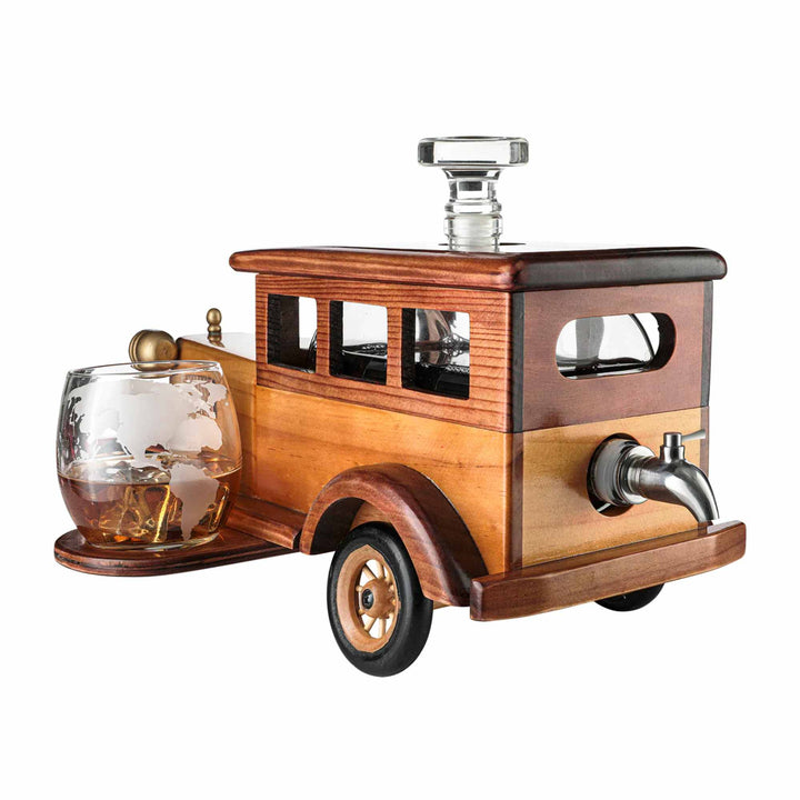 Old Fashioned Car Whiskey Decanter Set