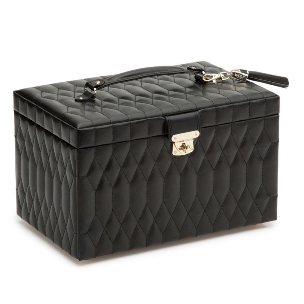 Wolf 1834 Caroline Lrg Jewelry Case in Black