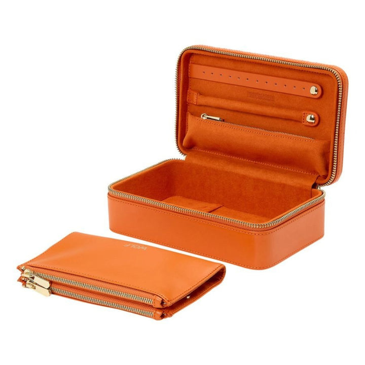 Wolf 1834 Maria Medium Zip Case in Tangerine