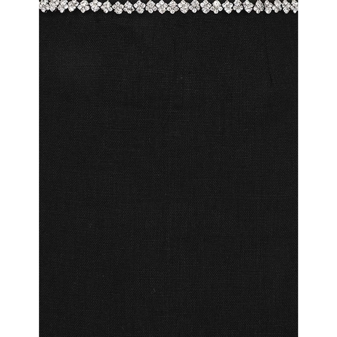 Zimmermann CRUSH SCALLOPED MIDI SKIRT in Black