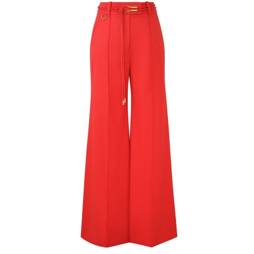 Zimmermann CRUSH TAILORED PANT in Red