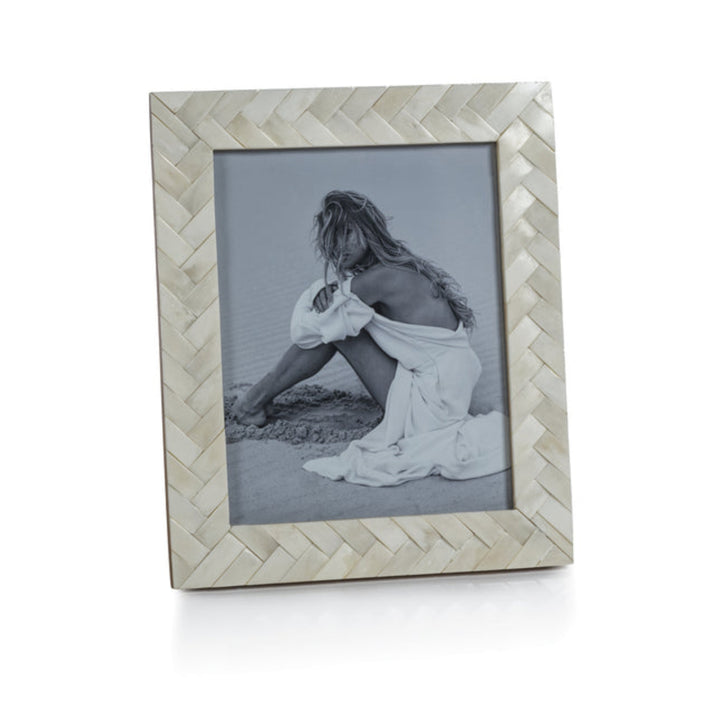 Zodax White Bone Braided Frame 8x10