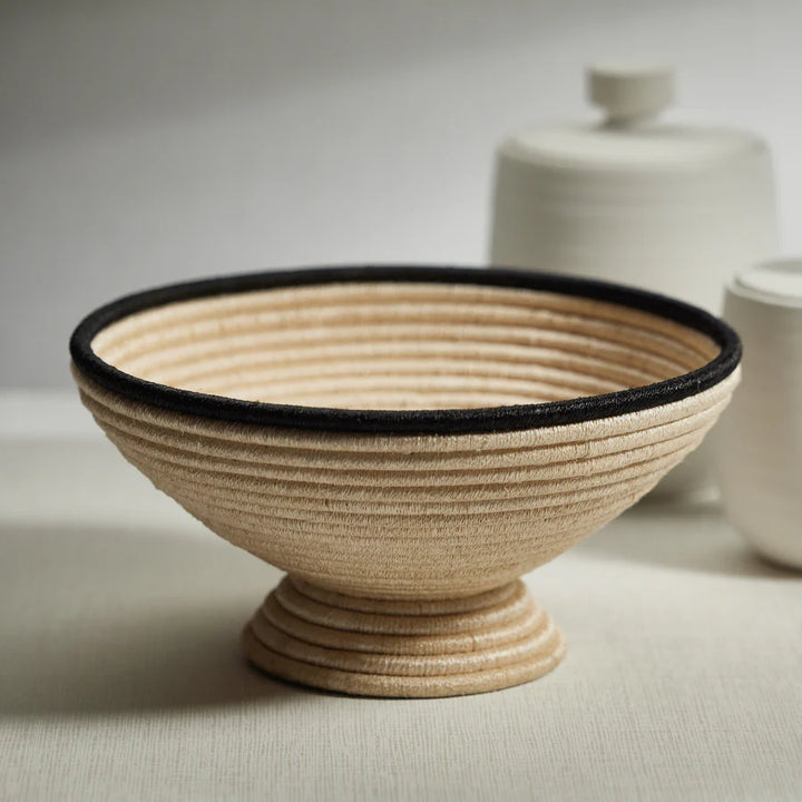 Martigues Coiled Abaca Footed Bowl