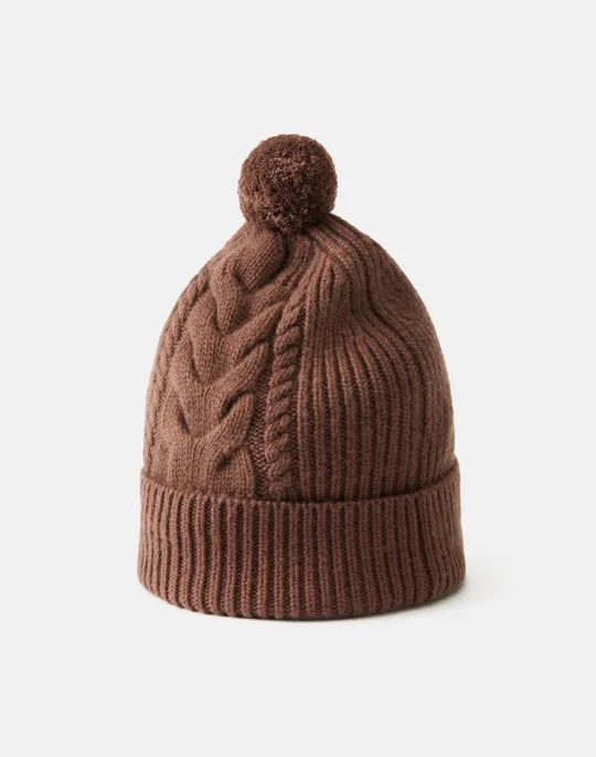 Cabled Turn Up Hat