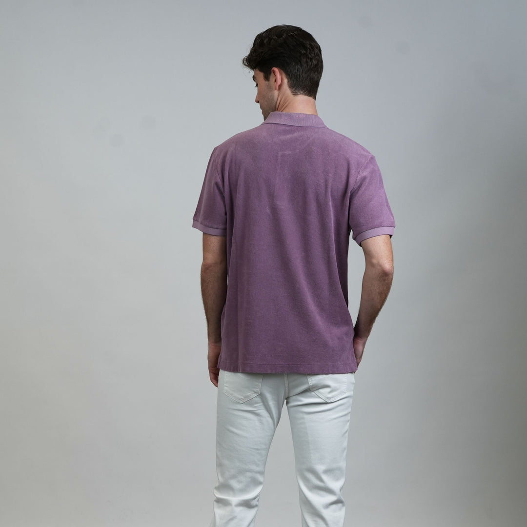 Knit Polo in Violet - Violet