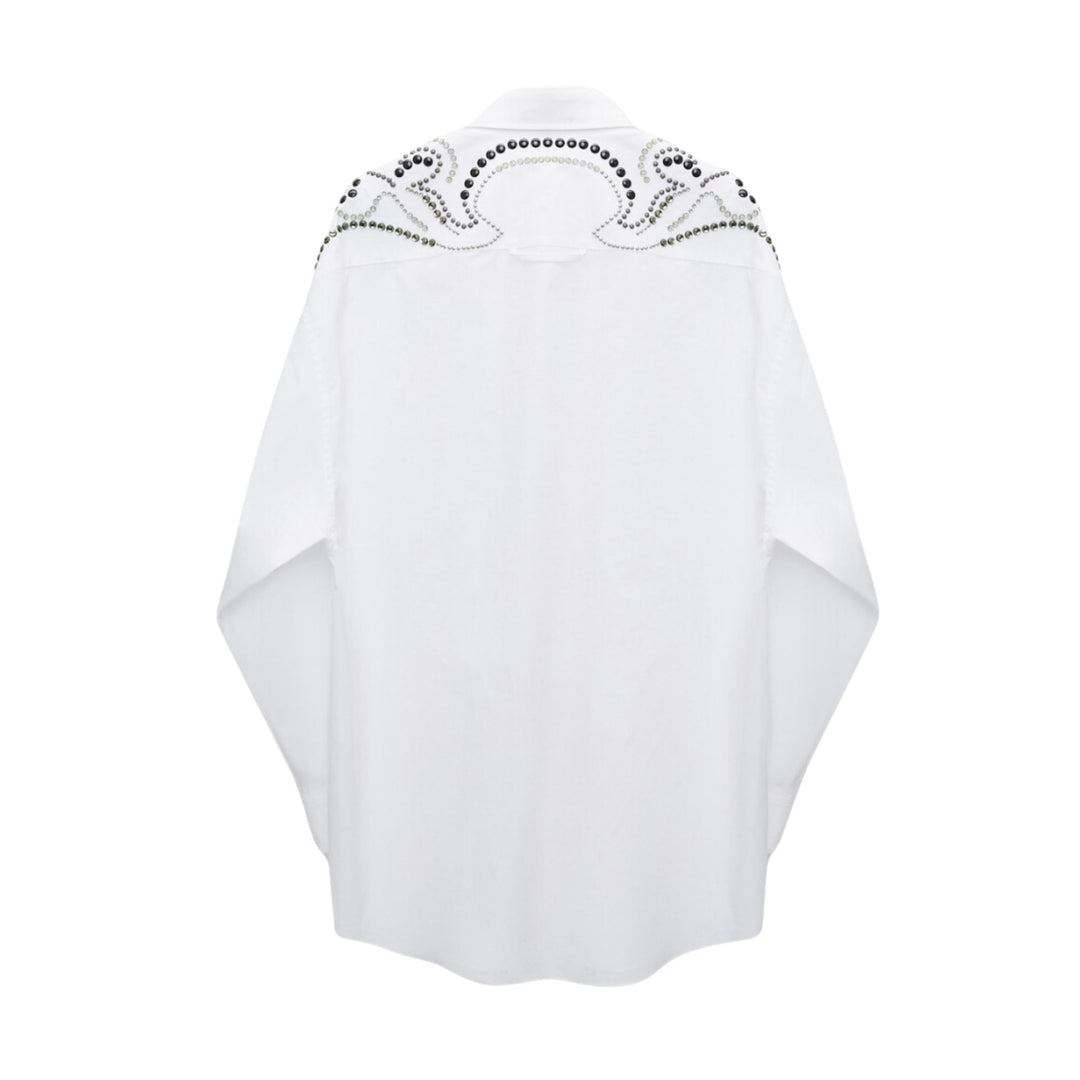 Embellished Poplin Power Blouse