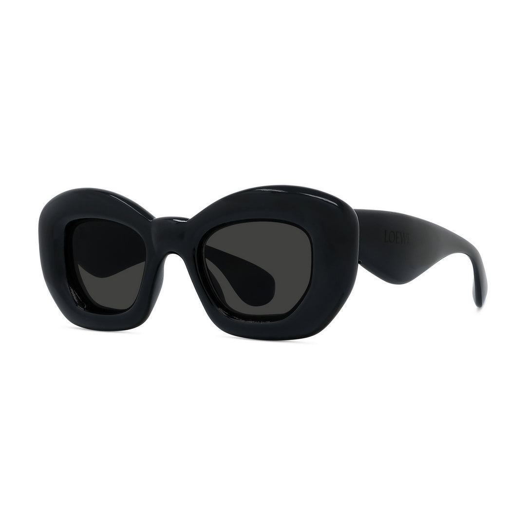 Shiny Black Cat eye Full rim Sunglasses LW40117I-01A