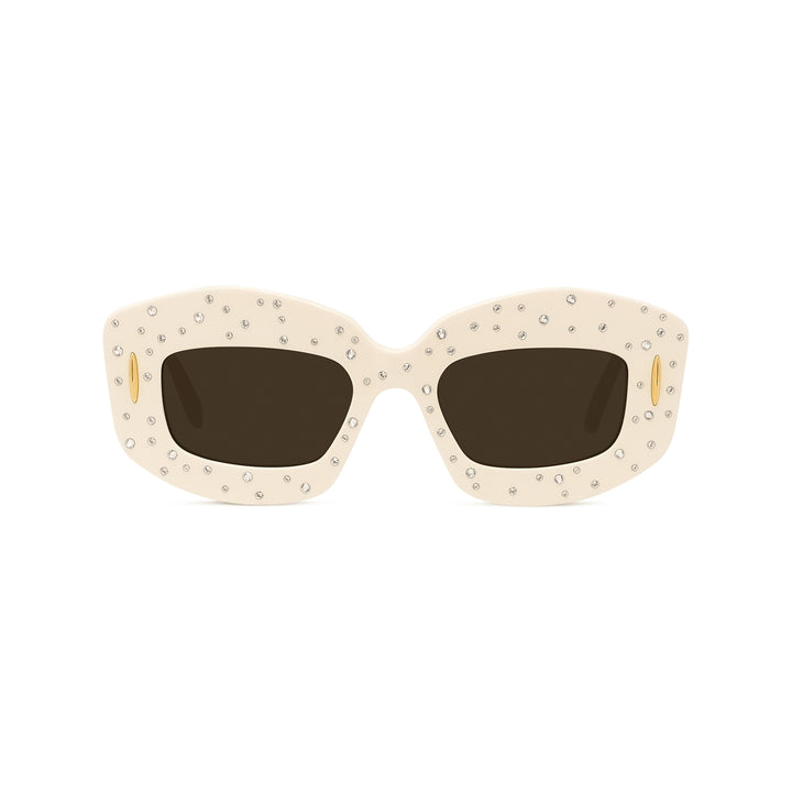 Shiny Ivory Geometric Full rim Sunglasses LW4114IS-25E