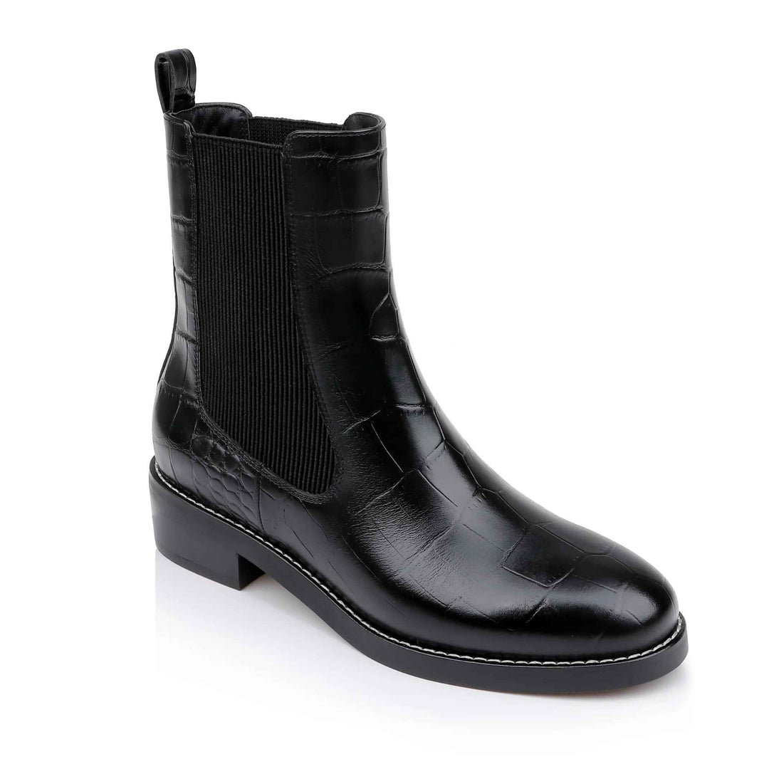 Emma Croc Embossed Chelsea Boot