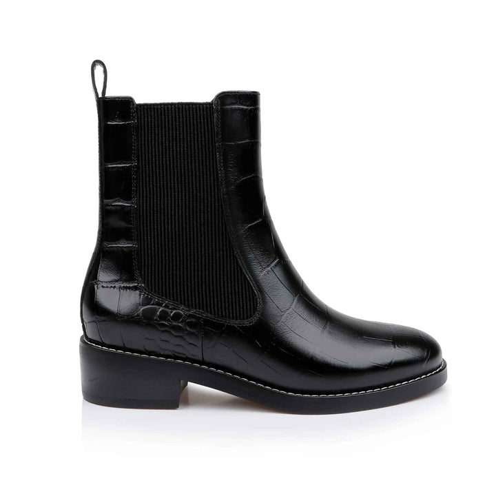 Emma Croc Embossed Chelsea Boot