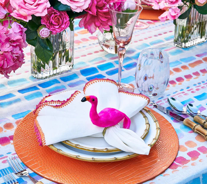 Flamingo Napkin Ring in Pink & Orange